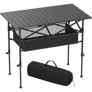 <span class=keywords><strong>Table</strong></span> pliante portable en aluminium réglable en hauteur pour <span class=keywords><strong>camping</strong></span> et voiture, idéale pour l'extérieur – Nouveauté très demandée - Product Image 1