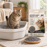 Litière pour chat au tofu, agglomération rapide, faible poussière, hautement absorbante, contrôle des odeurs, faible traînage, biodégradable, vente en gros