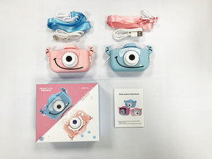 كاميرا فيديو رقمية للأطفال بعمر 3-8 سنوات غطاء كرتون ناعم 32G بطاقة CMOS مستشعر تصوير مع فلتر - Product Image 6