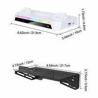 Barre lumineuse RVB universelle Accessoires de jeu P5/Slim P5 Support de contrôleur de jeu Chargeur mural Étui pour écouteurs