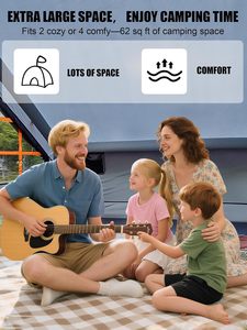 La tienda inflable que acampa explota fácilmente tiendas de campaña de lujo con bombas manuales casas de tienda inflables de aire de PVC impermeables - Product Image 3