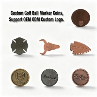 Marqueurs de balle de golf en cuivre antique gravés, logo personnalisé, marque de golf en métal pour les amateurs de golf, cadeau