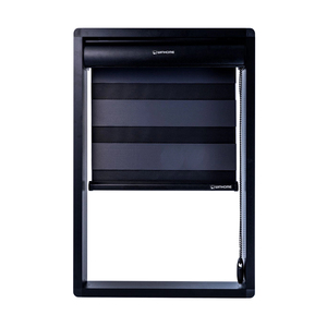 Persiana Zebra ZB Super Black de Tela Gruesa, Cortina de Doble Capa para Aislamiento Térmico y Protección Contra la Luz en Cine en Casa - Product Image 4
