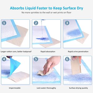 Goedkope <span class=keywords><strong>Pet</strong></span> Training Puppy Pads Waterdichte Urine Hond Plas Pads Wegwerp Wc Matten 80X60 Voor Honden - Product Image 6