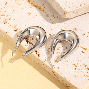 2025 nuovi <span class=keywords><strong>orecchini</strong></span> semplici accessoriati marea ovali in <span class=keywords><strong>argento</strong></span> 925 <span class=keywords><strong>orecchini</strong></span> Design nicchia - Product Image 4