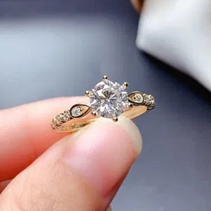 Anillo de Diamantes en Oro Rosa F862, Corte Brillante Redondo, Color G Natural, Joyería de Compromiso para Mujer - Product Image 6