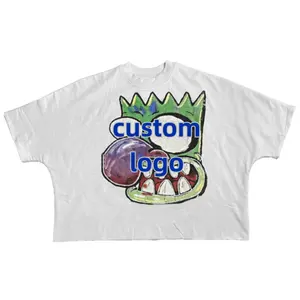Camiseta unissex com gola de simulação personalizada, camiseta gráfica pesada 100% algodão, camisetas de grandes dimensões cortadas, camisetas para homens
