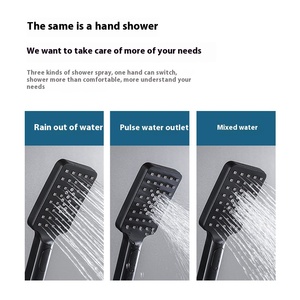 <span class=keywords><strong>Porte</strong></span>-<span class=keywords><strong>avion</strong></span> noir tout cuivre Piano Affichage numérique Spray doux Douche Ménage Salle de bain Toilette Type mural Laiton Céramique - Product Image 4