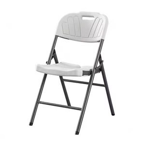 Hebei Venta De fábrica barato soplado tubo de hierro <span class=keywords><strong>sillas</strong></span> plegables banquete HDPE silla plegable color personalizado - Product Image 2