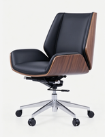 Chaise de bureau ergonomique exclusive transfrontalière en acier inoxydable, pivotante, réglable en hauteur, avec dossier haut et accoudoirs fixes