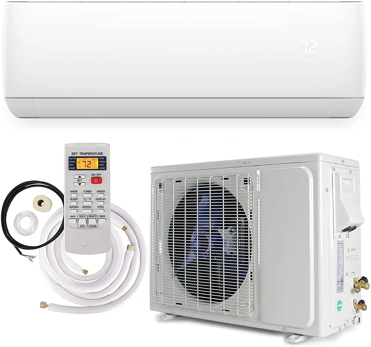 Aux/tcl/changhong/oem 18000btu 60hz, atacado, casa resfriamento e aquecimento, parede, inversor dividido, ar condicionado