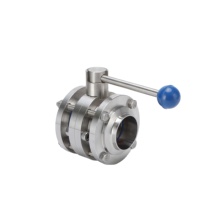 Válvula de Mariposa de Acero Inoxidable de Tres Piezas Wenzhou Electric 304/316L de Alta Temperatura para Aplicaciones Generales con Agua