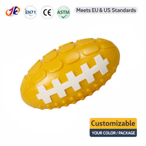 Jouet à mâcher pour chien en forme <span class=keywords><strong>de</strong></span> ballon <span class=keywords><strong>de</strong></span> rugby en TPR avec texture dentaire pour les mâchoires agressives, jeu interactif d'entraînement, fabrication OEM, approvisionnement personnalisé - Product Image 2