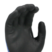 Gants de travail MaxiTough personnalisés en mousse de nitrile bleue 18G, durables, résistants à l'huile, antidérapants, anti-coupures, EN388 4X43D, pour hommes