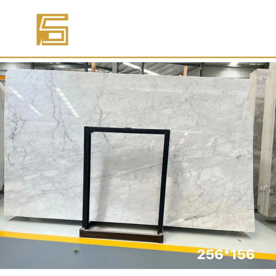 Carrara weißer Naturstein Bianco Carrara weiße Marmorplatte Bodenbelag Stil für die Landschafts gestaltung