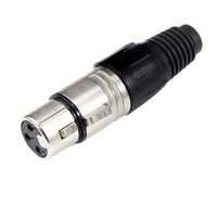 Prise XLR femelle 3P affinée, élancée, noire, ergonomique, avec capuchon de protection verrouillable en zinc, pour adaptateur de câble micro Hifi