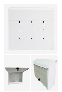 Boîte aux lettres murale en métal imperméable AJF avec serrure à combinaison, revêtement en poudre, acier durable, dimensions 380x370x120mm pour la maison - Product Image 6