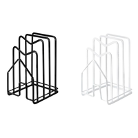 Support de couvercles de casseroles en métal en forme de maison, 4 compartiments, support pour planches à découper en fer, organisateur de rangement pour comptoir de cuisine