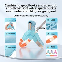 Harnais en polyester respirant en forme de Y pour animaux de compagnie, rembourrage en mousse, sangle de poitrine réglable de type selle, non abrasive, lavable en machine, petite taille