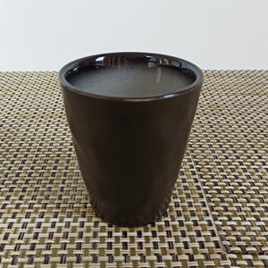 11 oz nordique Simple <span class=keywords><strong>Latte</strong></span> craie Logo personnalisé japonais irrégulier noir Fine os chine sans poignée en céramique café tasse à boire tasse - Product Image 6