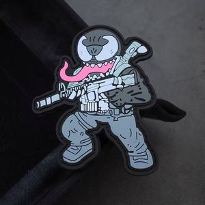 Custom Logo 3D <b>Transparent</b> Silicone PVC Tactical Patches Heat Press Transfer for Velcro <b>Label</b> for Hat Use Soft Rubber Iron Patch - Product Image 3