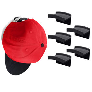 Support de casquettes NOUVEAU – Crochet noir pour casquette de baseball, design simple, support de chapeau, support de rangement simple pour écouteurs et colliers, accessoire vestimentaire - Product Image 4