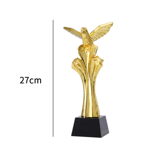 Trofeo de Águila de Nuevo Diseño con Base <span class=keywords><strong>Negra</strong></span> para Logotipo Personalizado, Actividades de Competición de Aves, Recuerdo, Trofeo de Resina Dorada - Product Image 3