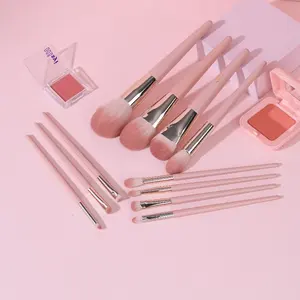 Fabrik heiß begehrt luxuriös rosa hohe qualität pinsel 11 stück professionelles make-up-set für gesicht