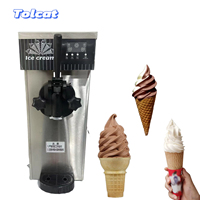 Machine à glace molle professionnelle Tolcat à saveur unique, petite machine à glace de comptoir, 110V 220V, haute qualité, meilleur prix