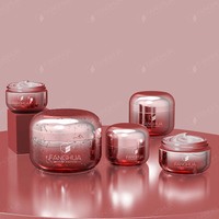 Nouveau pot à bakhoor rond en verre, couleur dorée brillante, pots en verre avec couvercles, pot en verre pour crème