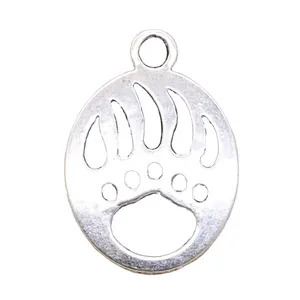 Charms bear paw 30x22mm Antique Silver Color Pendants Making DIY Handmade Tibetan Finding Jewelry