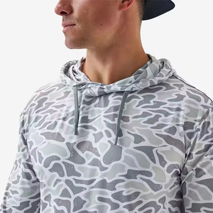 New UPF50+ Polyester Sunscreen UV Long Sleeve Performance <strong>Camo</strong> <strong>Fishing</strong> Wear Quick Dry <strong>Fishing</strong> <strong>Shirt</strong> Lightweight <strong>Fishing</strong> Hoodie - Product Image 2