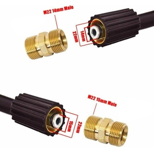 Acoplador de latón de 22 mm macho a 22 mm macho para manguera de 4500 PSI, adaptador de conexión para lavadora a presión - Product Image 5