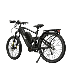Vélo électrique HEZZO K8, moteur 1000W, autonomie 120-160KM, étanche, contrôle par application, 27,5 pouces, fibre de carbone, 9 vitesses, 50km/h, batterie lithium 40Ah, roue avant - Product Image 3