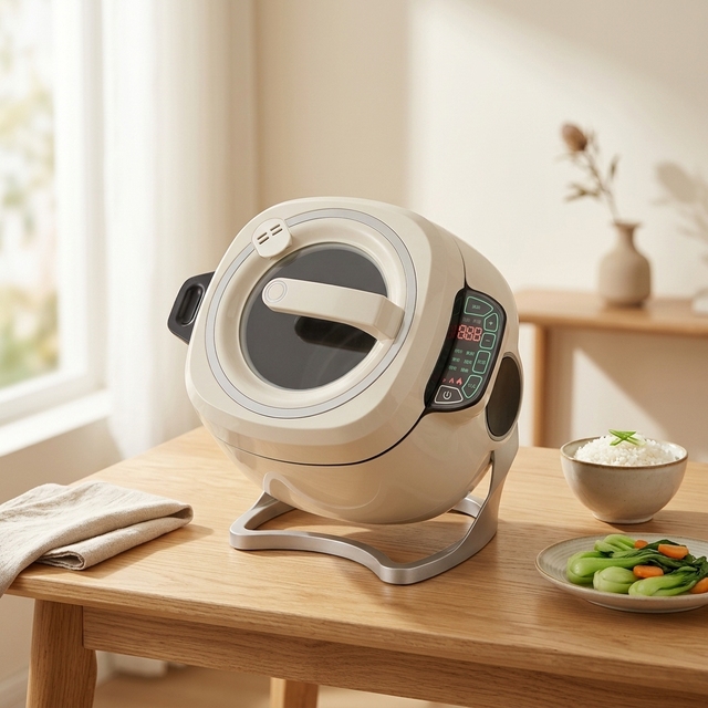 2000W 6L IH Automatic Stir Fry Machine Smart Electric Cooking Robot Multi-Purpose Non-stick Auto Cooker for Kitchen