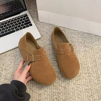 Sabots à porter de deux façons, mules sans talon à boucle métallique réglable, antidérapantes, plates, décontractées, pour la marche, pour femmes