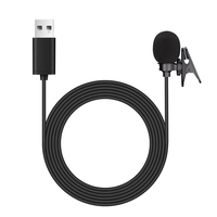 Microphone cravate filaire USB mini OEM pour enregistrement vocal sur ordinateur, suppression du bruit, microphone à condensateur pour ordinateur portable et tablette