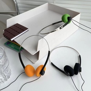 Wholesale <strong>Price</strong> <strong>Aviation</strong> <strong>Headset</strong> F003 Mini Light Sponge Vintage Headphones Photo Decoration Earbud Wired Earphones Headphone - Product Image 3