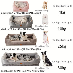 Cama Ortopédica Grande para Perros con Base Antideslizante, Lavable a Máquina, con Soporte de Espuma Viscoelástica de Alta Densidad para Perros Mayores - Product Image 6