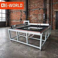 EWORLD Nouvelle Machine de Découpe de Verre à Flottation d'Air Avancée avec Table Inclinable et Moteur pour une Manipulation Efficace du Verre de 2 à 12 mm, Performance Stable