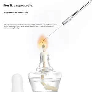 Aiguille d'inoculation microbiologique <span class=keywords><strong>de</strong></span> <span class=keywords><strong>laboratoire</strong></span> - Matériaux en cuivre, plastique, nickel et chrome - Product Image 3