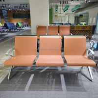 Chaises d'attente modernes en cuir PU à 3 places avec accoudoirs pour cliniques, aéroports, hôpitaux, salons de coiffure, réceptions, gymnases