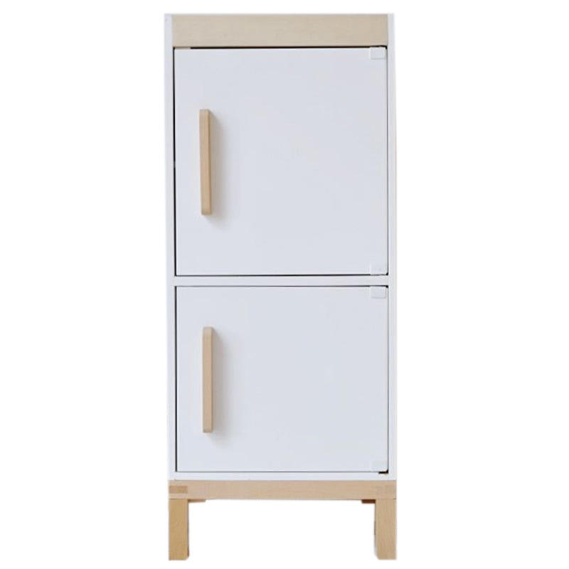 COMMIKI Wooden Mini Refrigerator Toys Nordic Style Children's Kitchen Toys  White Talented Chef Kitchen Set