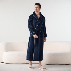 Accappatoio in flanella spessa per <span class=keywords><strong>uomo</strong></span> e donna, pigiama autunnale/invernale, abbigliamento <span class=keywords><strong>da</strong></span> <span class=keywords><strong>casa</strong></span> per coppia - Product Image 6