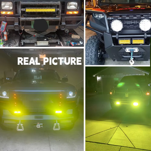 4-20 英寸黄色 LED 灯条 LED 聚光灯 LED 工作灯组合光束汽车头灯适用于汽车、拖拉机、越野车、四轮驱动卡车、SUV、ATV - Product Image 6