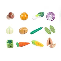 キッズ木製野菜カッティングおもちゃシミュレーション木製カッティングクッキング食品おもちゃキッチンおもちゃギフトを再生するふり