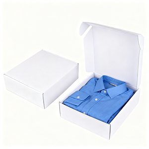 Vente en gros de carton d'expédition simple en blanc avec logo personnalisé Emballage en carton ondulé pliable Boîte en poly pour sous-vêtements - Product Image 2