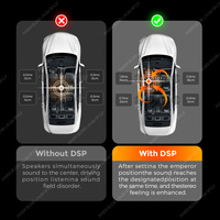 MEKEDE amplifier DSP mobil universal, pemutar audio BT nirkabel, pengaturan dukungan musik android, host DSP APP linkage kontrol untuk amplifier mobil universal