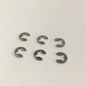Anillo de retención abierto de acero inoxidable 896 304, anillo a presión en forma de E