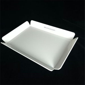 Customized White Acrylic Hotel Bathroom Tray White Acrylic Serving Tray